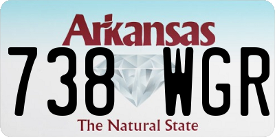AR license plate 738WGR