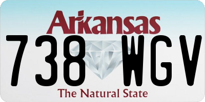 AR license plate 738WGV