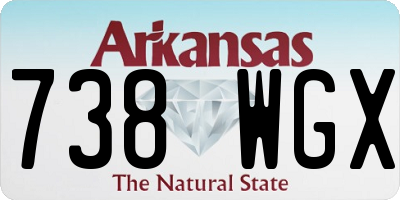 AR license plate 738WGX