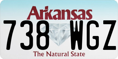 AR license plate 738WGZ