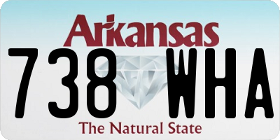 AR license plate 738WHA
