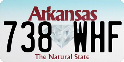 AR license plate 738WHF