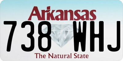 AR license plate 738WHJ