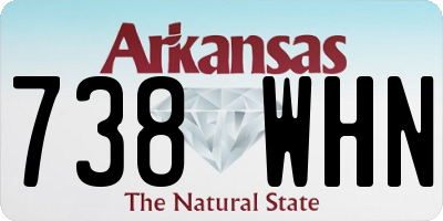 AR license plate 738WHN