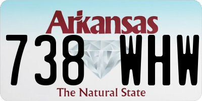 AR license plate 738WHW
