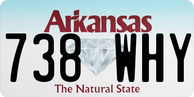 AR license plate 738WHY