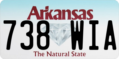 AR license plate 738WIA