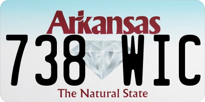 AR license plate 738WIC