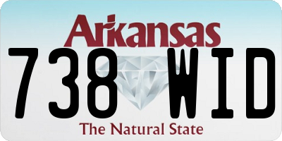 AR license plate 738WID