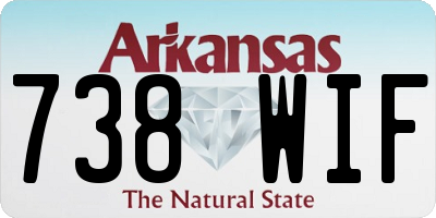AR license plate 738WIF