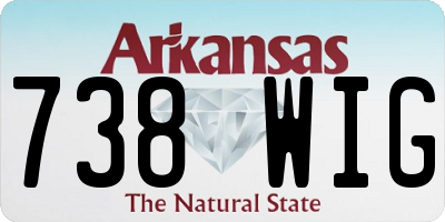 AR license plate 738WIG