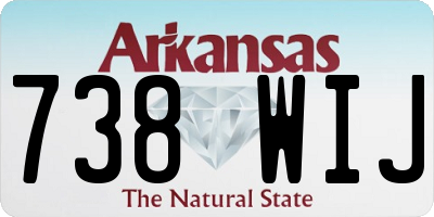 AR license plate 738WIJ