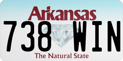AR license plate 738WIN
