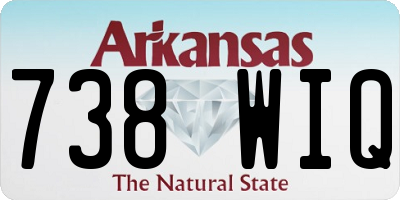 AR license plate 738WIQ
