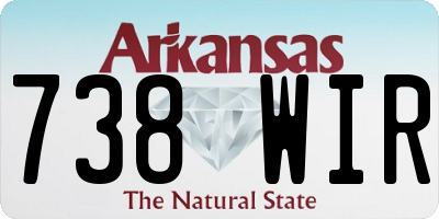 AR license plate 738WIR