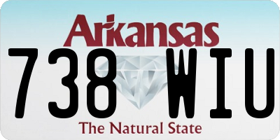 AR license plate 738WIU