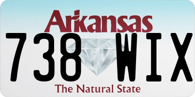 AR license plate 738WIX