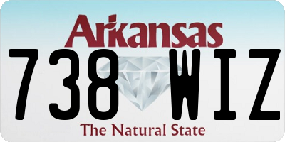 AR license plate 738WIZ
