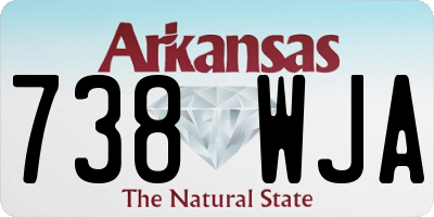 AR license plate 738WJA