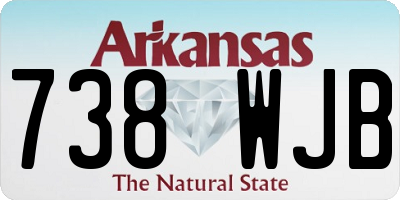 AR license plate 738WJB