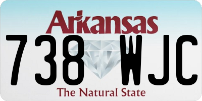 AR license plate 738WJC