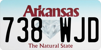 AR license plate 738WJD