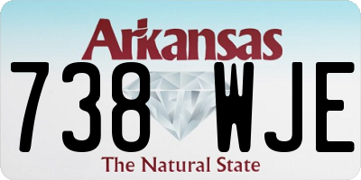 AR license plate 738WJE