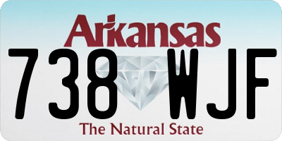 AR license plate 738WJF