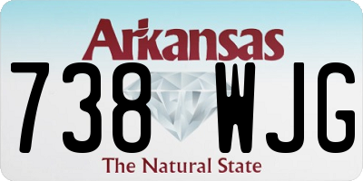 AR license plate 738WJG