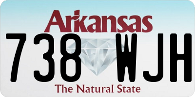 AR license plate 738WJH