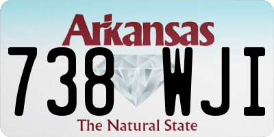 AR license plate 738WJI