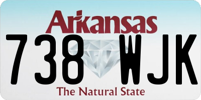 AR license plate 738WJK