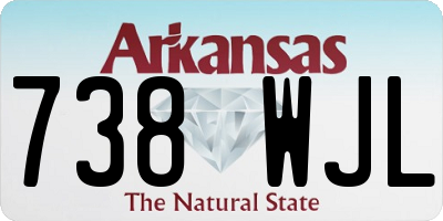 AR license plate 738WJL