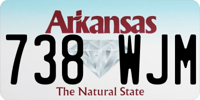 AR license plate 738WJM