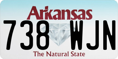 AR license plate 738WJN