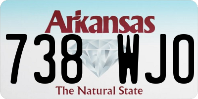 AR license plate 738WJO