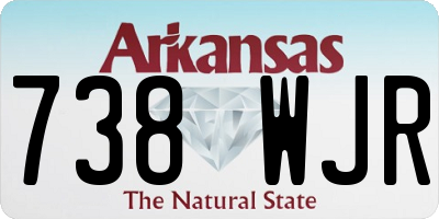AR license plate 738WJR