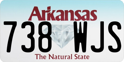 AR license plate 738WJS