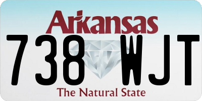 AR license plate 738WJT