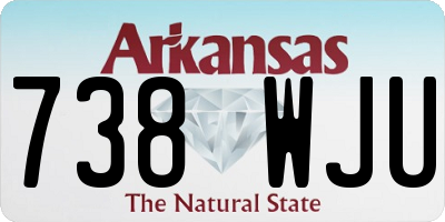 AR license plate 738WJU