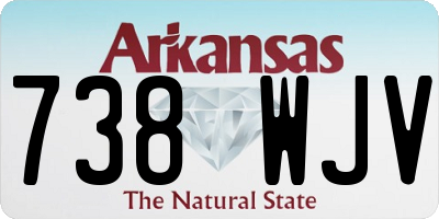 AR license plate 738WJV