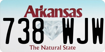 AR license plate 738WJW