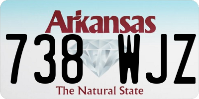 AR license plate 738WJZ