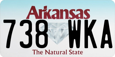 AR license plate 738WKA