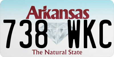 AR license plate 738WKC