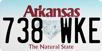 AR license plate 738WKE