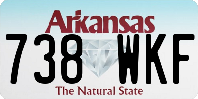 AR license plate 738WKF