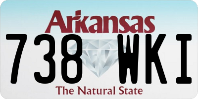 AR license plate 738WKI