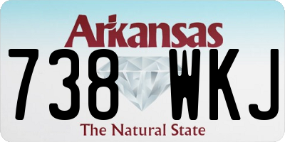 AR license plate 738WKJ