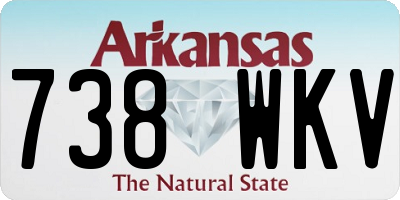 AR license plate 738WKV